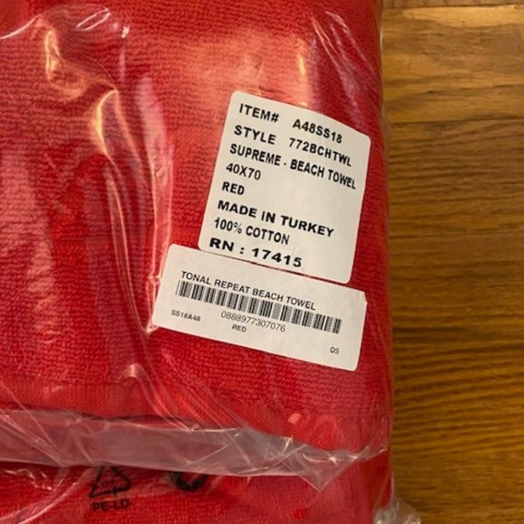 Supreme Tonal Repeat BEACH TOWEL ~brand new in sealed packaging - Picture 5 of 10